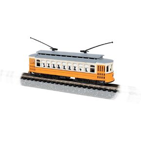 Bachmann Trains - Brill Trolley - Orange, Cream & Gray - N Scale
