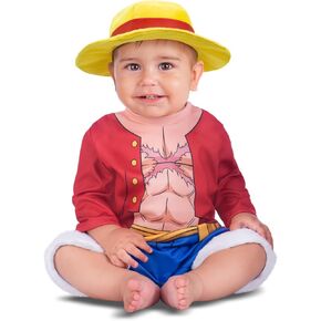 One Piece Luffy Toddler - Officially Licensed Anime Costume with Jumpsuit, and Hat for Dress Up, Halloween