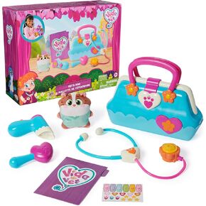 Vida the Vet, Vet’s Bag with 5 Veterinary Doctor Kit Accessories, 1 Popcorn Plush Toy & Stickers, for Costume Play, Kids Toys for Girls & Boys Ages 3+
