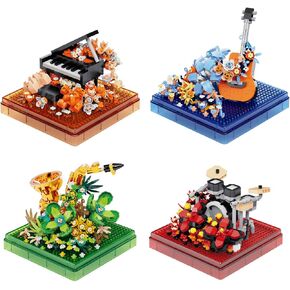Architecture Castle with Flower Series Micro Blocks Building Sets for Adults and Teens, 4000+ PCS Bricks Building Blocks - Upgrade Version