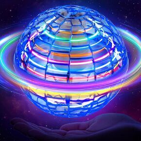 Flying Orb Ball 2024 Galaxy Ball: Boomerang Ball with Led Lights, Hover Ball, Cosmic Globe Flying Spinner, Kids Drone, Boy Toys 6 7 8 9 10+ Years Old Girls Teens, Cool, Blue