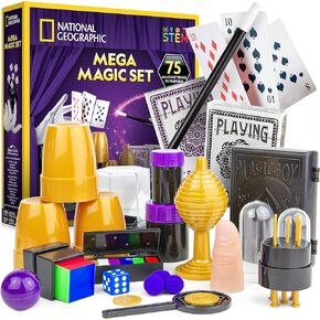 National Geographic Kids Magic Set - 45 Magic Tricks for Kids to Perform with Step-by-Step Video Instructions for Each Trick Provided by a Professional Magician, Toys for Boys and Girls