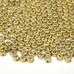 1000pcs Acrylic Number Beads 0-9 Round Number Beads 4x7mm Mixed Number Beads for Jewelry Making and DIY Bracelets, Necklaces, Key Chains (White/Black) in Kuwait