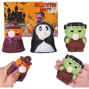 3 Pack Halloween Squishies Toys, Slow Rising Squishies Toys,Vampire,Ghost,Human Skeleton Hallowen Squeeze Out Eyes Toys for Kids Boys Girls Toddlers Hallowen Stocking Stuffers Party Favors Gifts