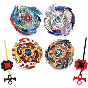 Bey Battle Gyro Burst Evolution Toy Set Gift with 4 Spinning Tops Two Launchers