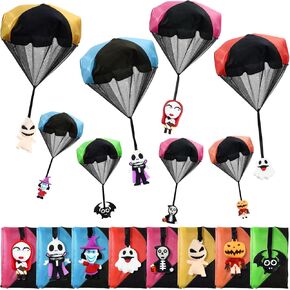 8PCS Easter Parachute Toys,Easter Basket Stuffers with Hand Throw Flying Toys for Kids Boys Girls Easter Egg Fillers Ideas Gifts, Easter Party Favor