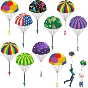 Parachute Toy Outdoor Flying Parachute for Kid, Easter Basket Stuffers Throwing Outdoor Children's Flying Toys with Small Figures, Top Indoor Hand Throw Soliders for 4-8 Year Old (6PCS)