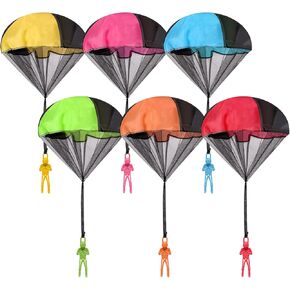 36PCS Parachute Toy, No Tangle Throw Throwing Parachute Men, Throwing Parachute Toys, Hand Throw Parachute Army Man, No Battery nor Assembly Required Party Gifts, 6 Colors