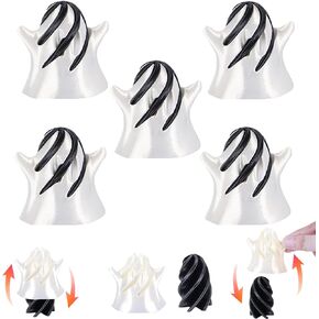 6 Packs Impossible Cone, Spiral Cone Fidget Toy 3D Printed Spiral Cone Toy, Pyramid Passthrough Sculpture, Mini Cones Pass Through Pyramid Fidget Toy for Stress and Anxiety Relaxing（Colour）