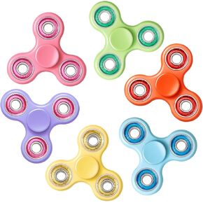 Gigilli Fidget Spinner 6 Pack, Easter Basket Stuffers Sensory Fidget Toys for Boys Girls, ADHD Anxiety Fidget Spinners Bulk, Party Favors for Kids 8-12, Birthday Easter Gifts Classroom Prizes