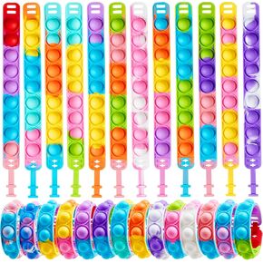 JOYIN Pop Fidget Toys pops Bulk 50 Pack Party Favors for Kids 4-8,8-12 Year, Fidget Bracelets Sensory Toys for Classroom Birthday Carnival Prizes Gifts Goodie Bags Stuffers for Kids