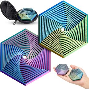 2 قطعة كسورية تململ مسدس 3D مطبوعة مكافحة الإجهاد أداة حسية للبالغين أداة التأمل الواعي هندسية مسدس دوامة لتخفيف التوتر والقلق