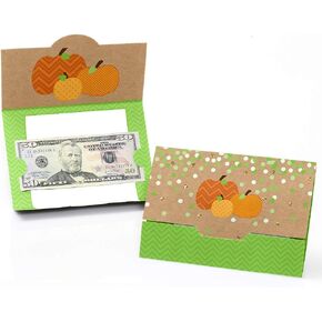 Big Dot of Happiness Pumpkin Patch - Thanksgiving Cards- Halloween Cards - Money and Gift Card Holders - Party Money Card - Fall Cards - Fall Money Card - Thanksgiving Card Holders - Set of 8