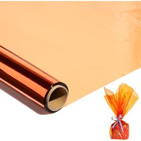 8 Colors - Colored Cellophane Wrap for Gift Baskets & DIY Craft - Colored Cello Wrap, Valentine Decoration-(17" x 10ft x 8Rolls)