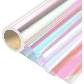 82 Ft X 17 In Cellophane Wrap for Gift Baskets Iridescent Cellophane Wrap Roll Gift Basket Wrapping Plastic for Easter Basket Treats Birthday Graduate Gifts DIY Crafts