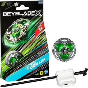 Beyblade X Helm Knight 3-80N Starter Pack Set with Defense Type Right-Spinning Top and Launcher; Battling Top Toys for 8 Year Old Boys and Girls