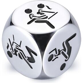 Gifts for Him Her, Funny Gifts for Women Men Girlfriend Boyfriend Couple, Anniversary Steel Food Decision Dice Present for Christmas Valentines Birthday Wedding Stocking Stuffers for Women Men Adults
