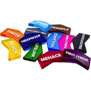 Futhark MTG Counters / Keyword Counters for Magic The Gathering - Set of 60 Color Coded MTG Tokens - Improved Gameplay with This Great Magic The Gathering Gift / MTG Gift