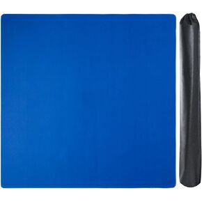 Large Mahjong Mat with Black Carrying Bag, Anti Slip and Noise Reduction Table Cover for Mahjong, Poker, Card Games, Dominoes, Board Games, Slip Resistant Mat (Blue,31.5 inches)