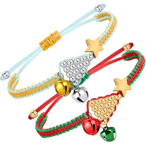 MJartoria BFF Bracelets for 2-Heart Matching Bracelets Adjustable Strand Best Friends Bracelet Friendship Bracelets Jewelry Gifts for Teen Women Couples