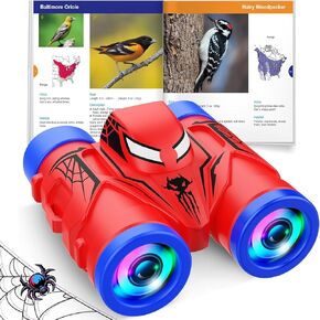 Binoculars for Kids Ages 3-8: JovialToyz Boy Binoculars Toys with Compass & Bird Watching Manual Easter Birthday Gifts for 3 4 5 6 7 8 Year Old Boys Girls Toy Age 4-6 6-8 Boy Outdoor Toys for Camping