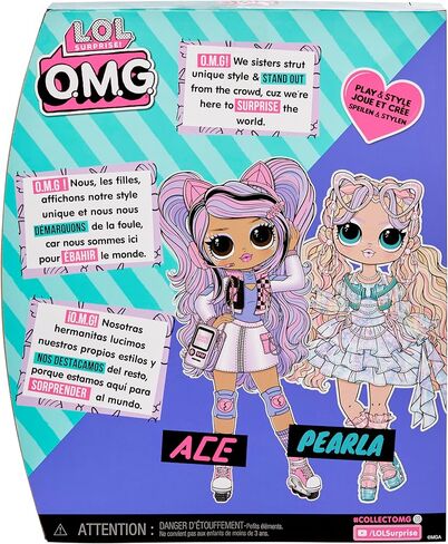 دمية LOL Surprise OMG Ace Fashion مع 15 مفاجأة بما في ذلك الأزياء والإكسسوارات التي تحمل طابع الألعاب - هدية رائعة للأطفال بعمر 4 سنوات فما فوق in Saudi Arabia
