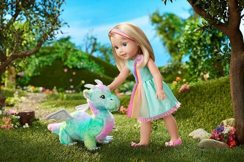 American Girl WellieWishers 14.5-inch Camille Doll Playset with Crisella The Dragon, Doll Dress and Accessories, and Storybook, for Ages 4+ in Saudi Arabia