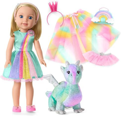 American Girl WellieWishers 14.5-inch Camille Doll Playset with Crisella The Dragon, Doll Dress and Accessories, and Storybook, for Ages 4+ in Saudi Arabia