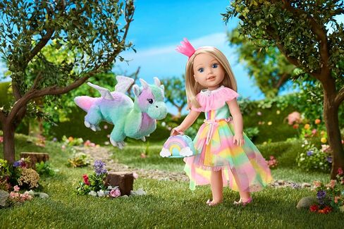 American Girl WellieWishers 14.5-inch Camille Doll Playset with Crisella The Dragon, Doll Dress and Accessories, and Storybook, for Ages 4+ in Saudi Arabia