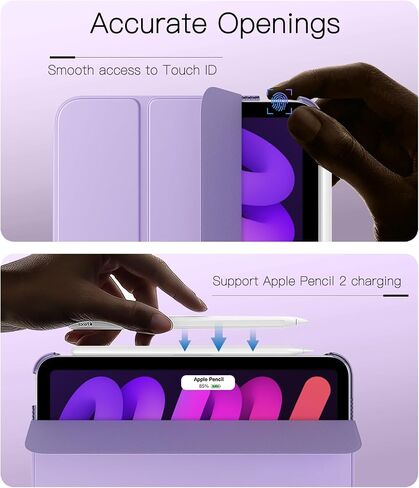 TiMOVO Case for iPad mini 7 A17 Pro 8.3" & mini 6th Gen - Taro Purple in Kuwait