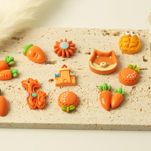 Kawaii Nail Charms, 10 Pcs Slime Charms Bulk, Candy Charms for Acrylic Nails, Cute Flatback Resin Charms for DIY Crafts Making, Ornament Scrapbooking(Orange2) in Saudi Arabia