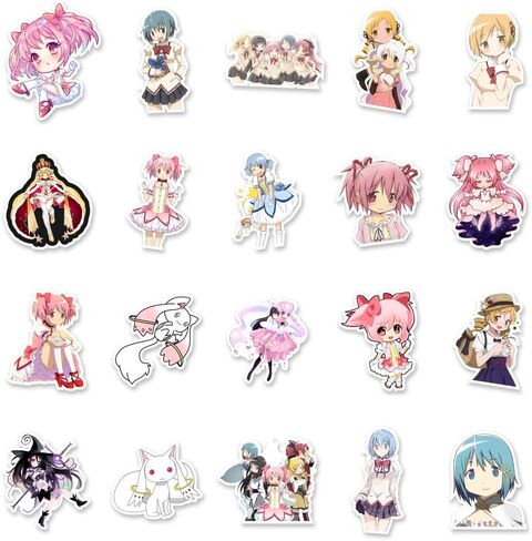 50 ملصقات جرافيتي من Puella Magi Madoka، ملصقات تزيين لأكواب المياه وأكواب التزلج على شكل كتيب سحري لدراجة الجيتار والثلاجة in Saudi Arabia