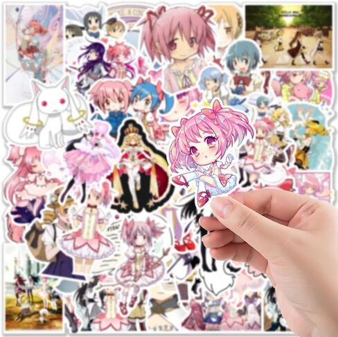 50 ملصقات جرافيتي من Puella Magi Madoka، ملصقات تزيين لأكواب المياه وأكواب التزلج على شكل كتيب سحري لدراجة الجيتار والثلاجة in Saudi Arabia