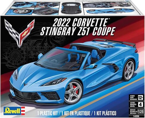Revell 14556 2022 Chevrolet Corvette Stingray Z51 Coupe 1:25 Scale 142-Piece Skill Level 4 Model Building Kit in Saudi Arabia