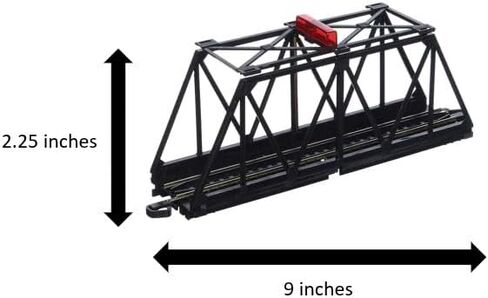باخمان يدرب E-Z TRACK TRUSS BRIDGE مع ضوء وامض- مقياس HO، أسود متوسط in Saudi Arabia