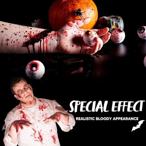 إبداعات Spooktacular 32 أونصة زجاجة دم مصاصي الدماء المزيفة للهالوين، دم مرحلة الدم الزائفة لزي الهالوين، والزومبي، ومصاصي الدماء والوحش، ومكياج ولباس in Saudi Arabia