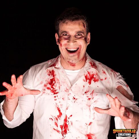 إبداعات Spooktacular 32 أونصة زجاجة دم مصاصي الدماء المزيفة للهالوين، دم مرحلة الدم الزائفة لزي الهالوين، والزومبي، ومصاصي الدماء والوحش، ومكياج ولباس in Saudi Arabia