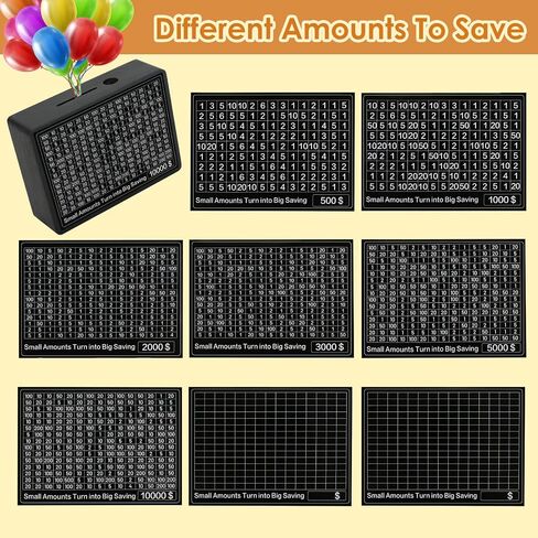Cash Vault Wooden Money Box，Wooden Money Box with 8 Saving Targets，One Piece Cash Vault Wooden Savings Box Coin Money Savings Box with Counter ，Gift for Adults Kids Boys Girl (Black Color) in Saudi Arabia
