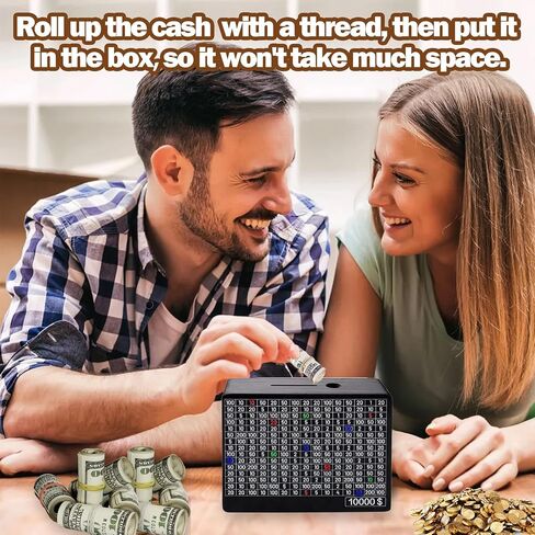 AIERSA Cash Vault Wooden Money Saving Box, Cash Savings Box for 10000 5000 3000 2000 1000 500 Money Saving Challenge,Piggy Money Bank for Adult Money Savings with Dry Erase Pen, Blank Savings Tracker in Saudi Arabia