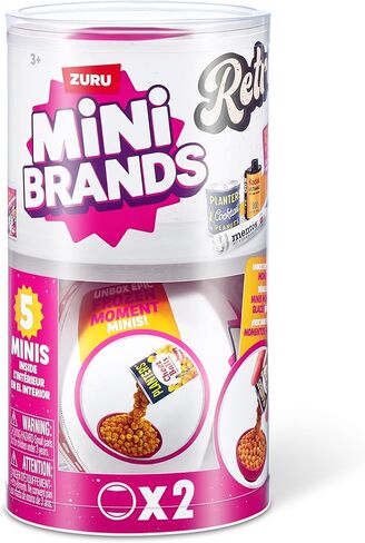 كبسولة صغيرة من Mini Brands Retro تحتوي على أكثر من 60 قطعة صغيرة غامضة للتجميع، تراخيص حقيقية، مقتنيات نادرة، حزمة مخفية، للأعمار من 3 سنوات فما فوق in Kuwait