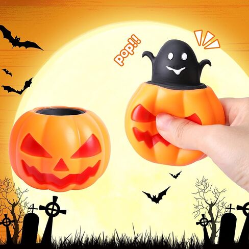 Tlswshsy 12 Pcs Halloween Skull Squishy Toy, Stretchy Skull Relieve Stress Fidget Toys, Squeeze Sensory Ghost Toys for Halloween Party Decoration Trick or Treat Office Toy in Saudi Arabia