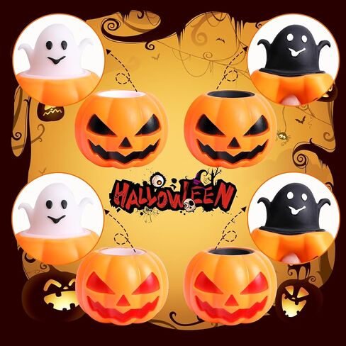 Tlswshsy 12 Pcs Halloween Skull Squishy Toy, Stretchy Skull Relieve Stress Fidget Toys, Squeeze Sensory Ghost Toys for Halloween Party Decoration Trick or Treat Office Toy in Saudi Arabia