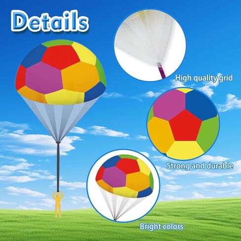 Parachute Toy Outdoor Flying Parachute for Kid, Easter Basket Stuffers Throwing Outdoor Children's Flying Toys with Small Figures, Top Indoor Hand Throw Soliders for 4-8 Year Old (6PCS) in Saudi Arabia