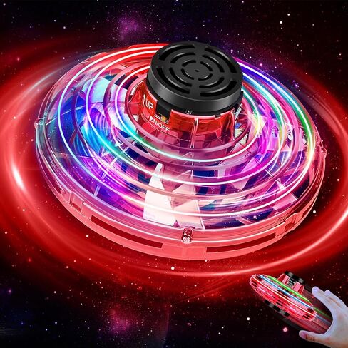 Flying Spinner Mini Drone,Hand Controlled Drone Flying Toy New Fly UFO Magic Flying Fidget Spinner with Lights,Christmas Birthday Party Gifts for Girls Boys(Blue) in Saudi Arabia