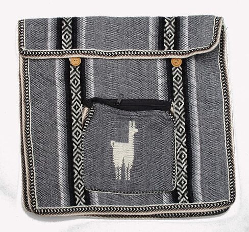 Black South American Peruvian Cross Body Messenger Bag Purse Stripes Llama Alpaca Wool Hippie (Black) in Saudi Arabia