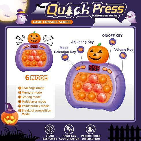 Pop Game - Light Up Fidget Toy for Kids & Adults, Quick Push Fast Push Sensory Toys for Kids 5-7 & 8-12, Handheld Relaxing Stress Relief Game for Autism, ADHD - Fun Fidget Toys for Adults & Children in Saudi Arabia