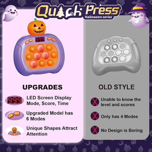 Pop Game - Light Up Fidget Toy for Kids & Adults, Quick Push Fast Push Sensory Toys for Kids 5-7 & 8-12, Handheld Relaxing Stress Relief Game for Autism, ADHD - Fun Fidget Toys for Adults & Children in Saudi Arabia