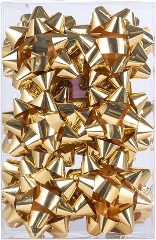 WRAPAHOLIC 4 Inch Holographic Pink Gift Bow Assortment (12 Bows) for Birthday, Wedding, Christmas, Baby Shower, Bridal Showers in Saudi Arabia