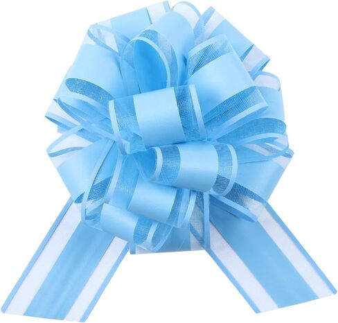 6 Pieces Large Pull Bows,6 inches Simple Style Gift Bow for Christmas Party Birthday Gift Wedding Ribbon Bows for Wrapping Boxes or Flower Decorations, Valentine's Day Gift Decorations (Black) in Saudi Arabia