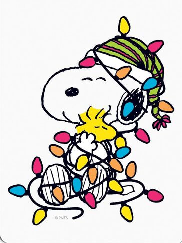 Graphique Snoopy Tangled in Lights Holiday Pocket Notepad – 75 Sheets, 3" x 4" – Embellished with Glitter, Features a Magnetic Closure – Perfect for Making Holiday Gift Lists or Jotting Down Notes (PNX008) in Saudi Arabia